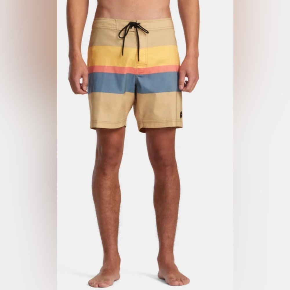 NWT RVCA Mens Boardshorts Westport 17", size 38, Beach Resort Pool Vacation